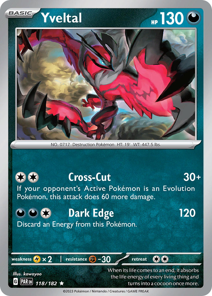 Yveltal⁣ - Paradox Rift⁣ (Rare)⁣ [118] English / Near Mint / Normal