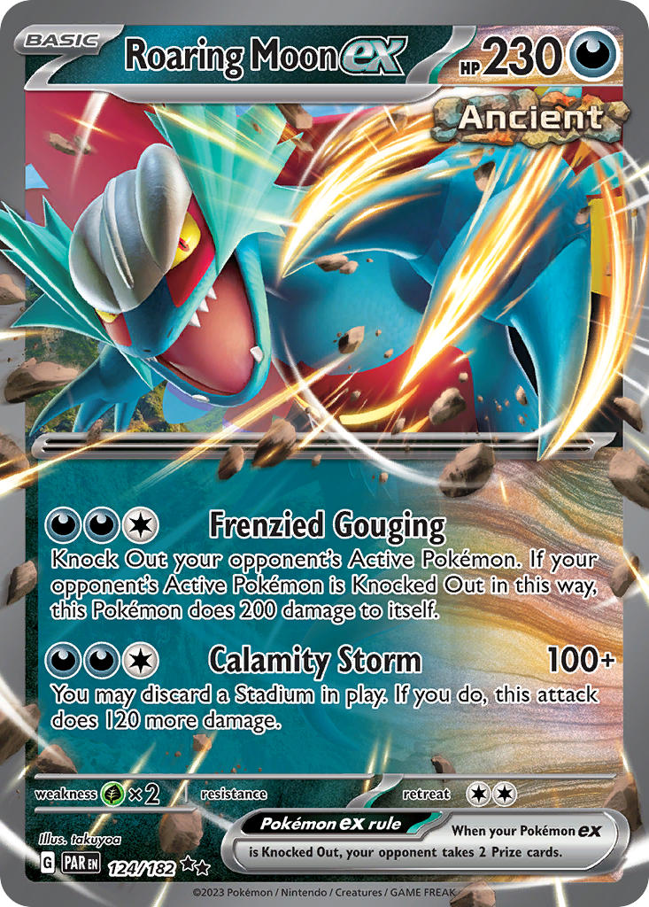 Roaring Moon ex⁣ - Paradox Rift⁣ (Double Rare)⁣ [124] English / Near Mint / Normal