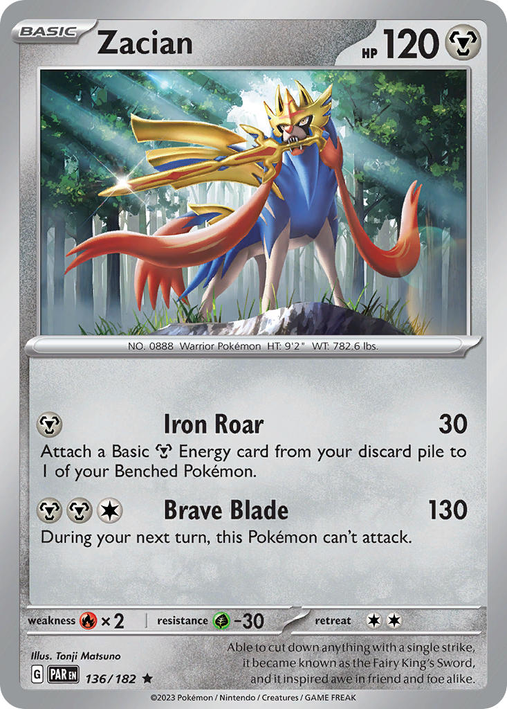 Zacian⁣ - Paradox Rift⁣ (Rare)⁣ [136] – Matraws