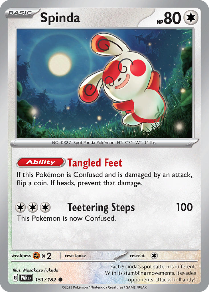 Spinda⁣ - Paradox Rift⁣ (Common)⁣ [151] English / Near Mint / Reverse-Holo Normal