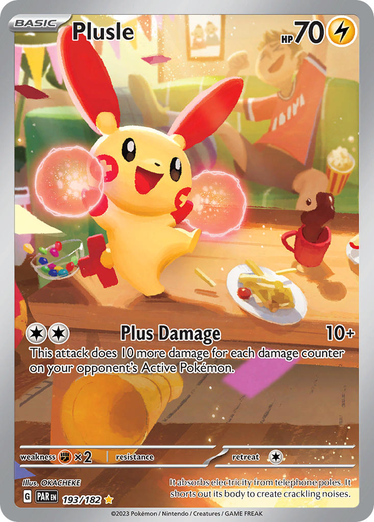 Plusle⁣ - Paradox Rift⁣ (Illustration Rare)⁣ [193] English / Near Mint / Normal