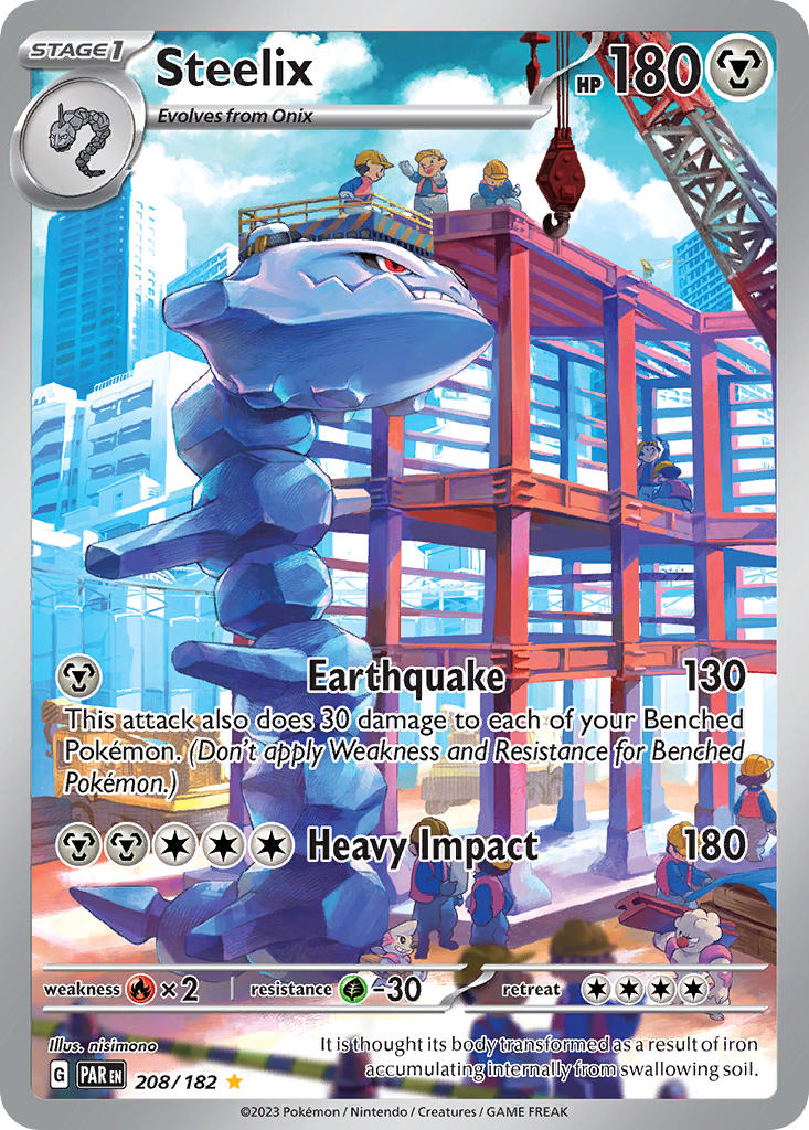 Steelix⁣ - Paradox Rift⁣ (Illustration Rare)⁣ [208] English / Near Mint / Normal