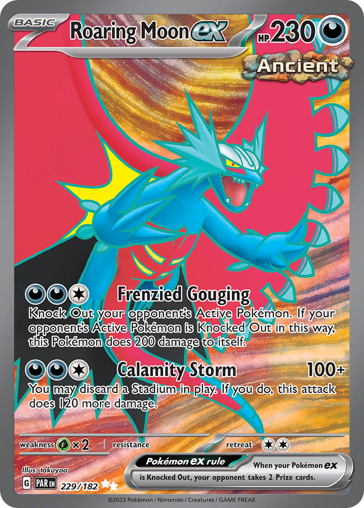 Roaring Moon ex⁣ - Paradox Rift⁣ (Ultra Rare)⁣ [229] English / Near Mint / Normal