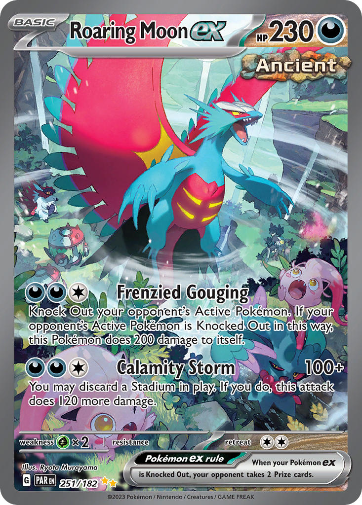Roaring Moon ex⁣ - Paradox Rift⁣ (Special Illustration Rare)⁣ [251] English / Light Played / Normal