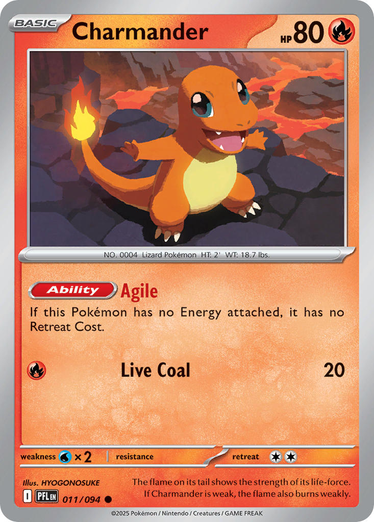 Charmander - Phantasmal Flames (Common) [PFL-011] English / Near Mint / Normal