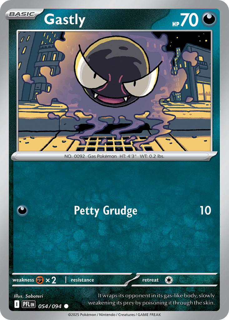 Gastly - Phantasmal Flames (Common) [PFL-054] English / Near Mint / Normal
