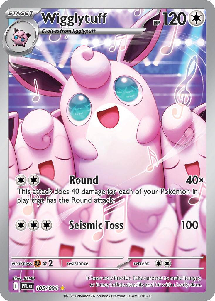Wigglytuff - Phantasmal Flames (Illustration Rare) [PFL-105] English / Near Mint / Normal
