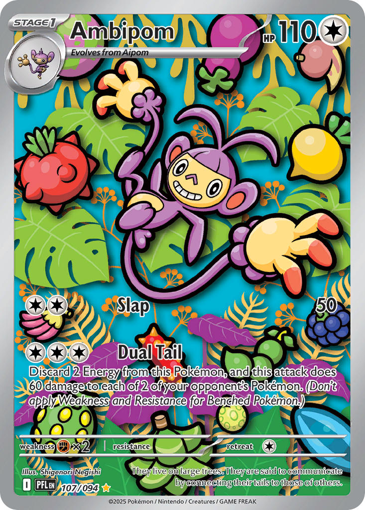 Ambipom - Phantasmal Flames (Illustration Rare) [PFL-107] English / Near Mint / Normal