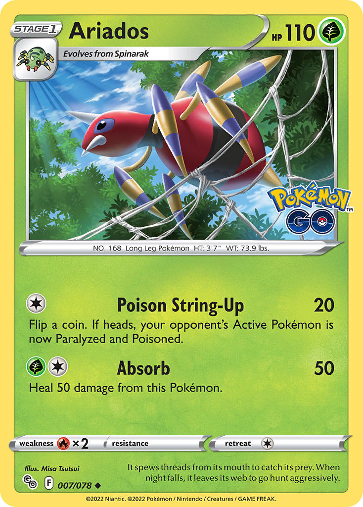 Ariados - Pokémon GO (Uncommon) [PGO-007] English / Near Mint / Normal