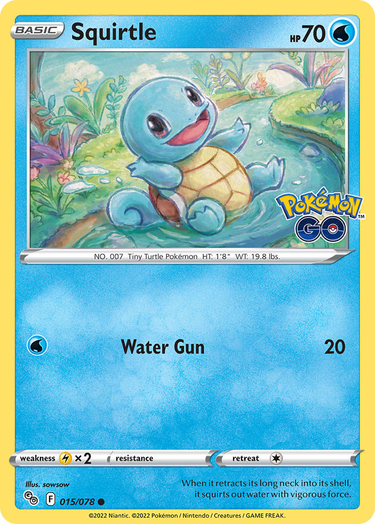 Squirtle - Pokémon GO (Common) [PGO-015] English / Near Mint / Normal