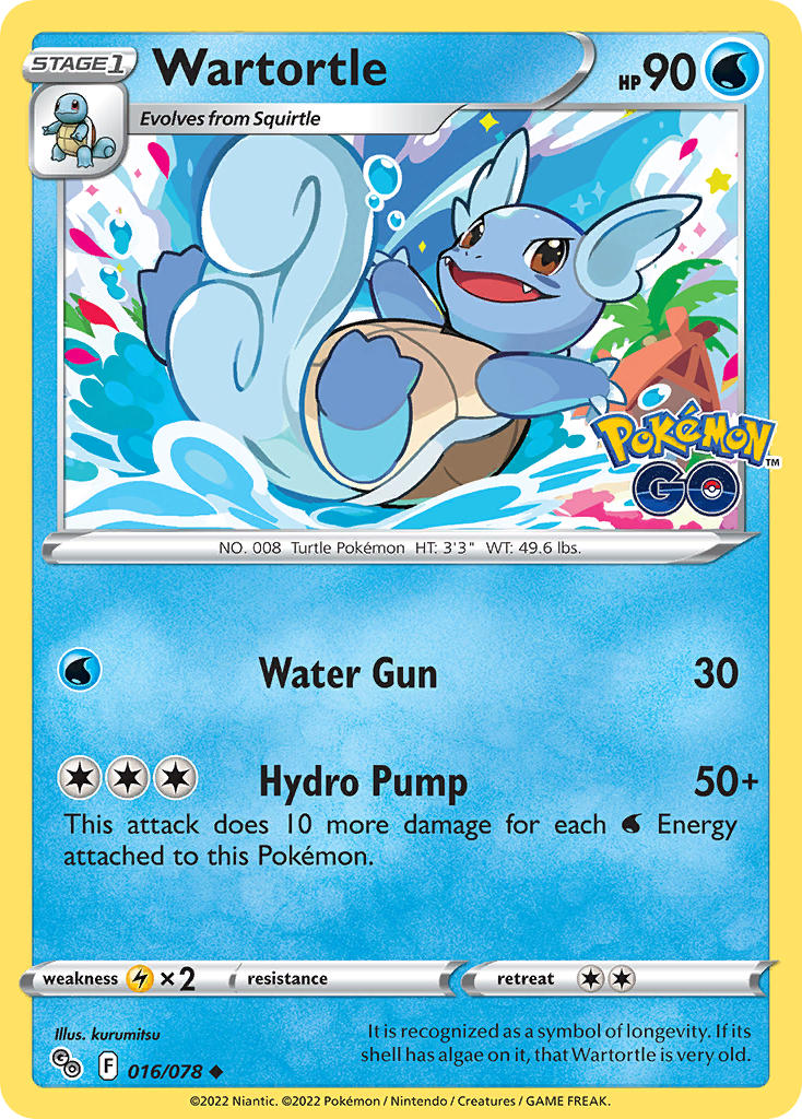 Wartortle - Pokémon GO (Uncommon) [PGO-016] English / Near Mint / Normal