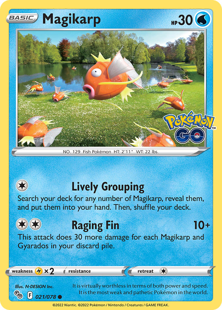 Magikarp - Pokémon GO (Common) [PGO-021] English / Near Mint / Normal