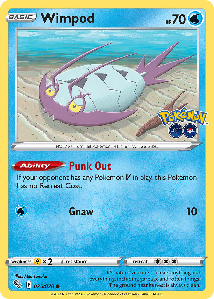 Wimpod - Pokémon GO (Common) [PGO-025] English / Near Mint / Normal