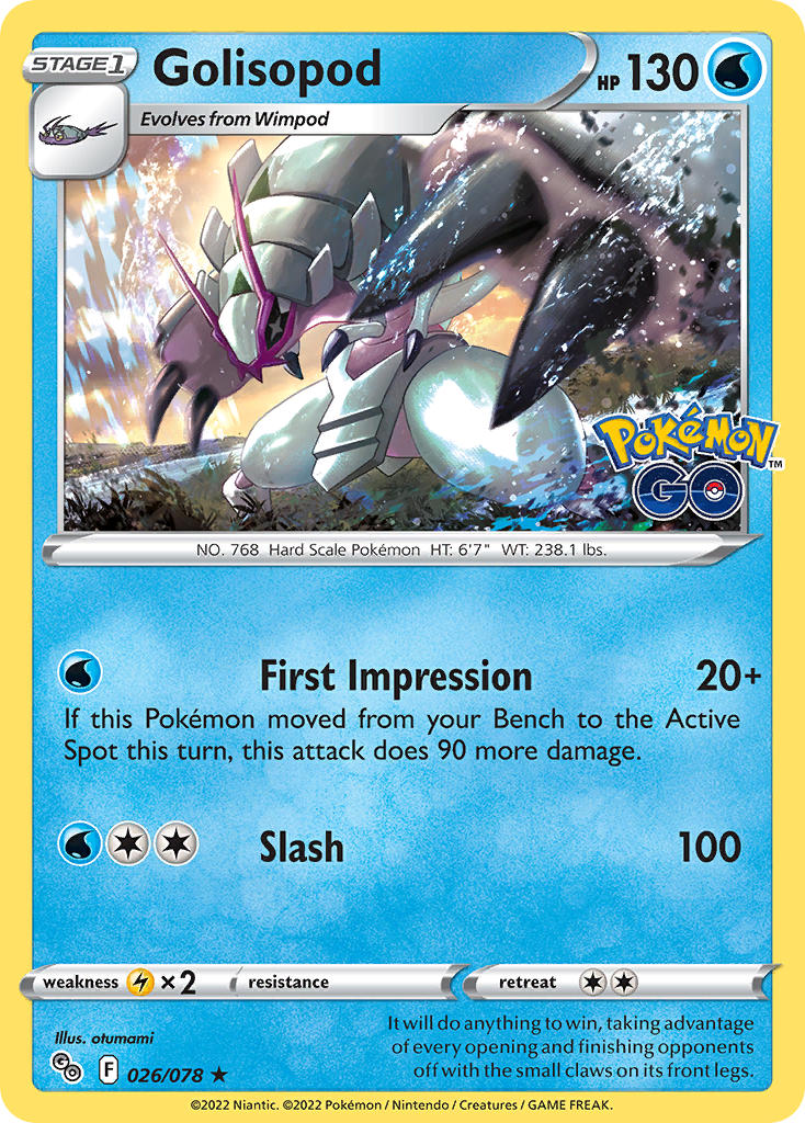 Golisopod - Pokémon GO (Holo Rare) [PGO-026] English / Near Mint / Normal