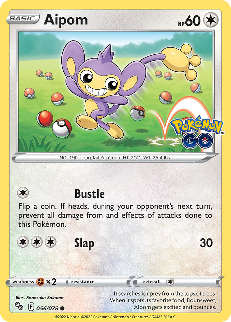 Aipom - Pokémon GO (Common) [PGO-056] English / Near Mint / Normal