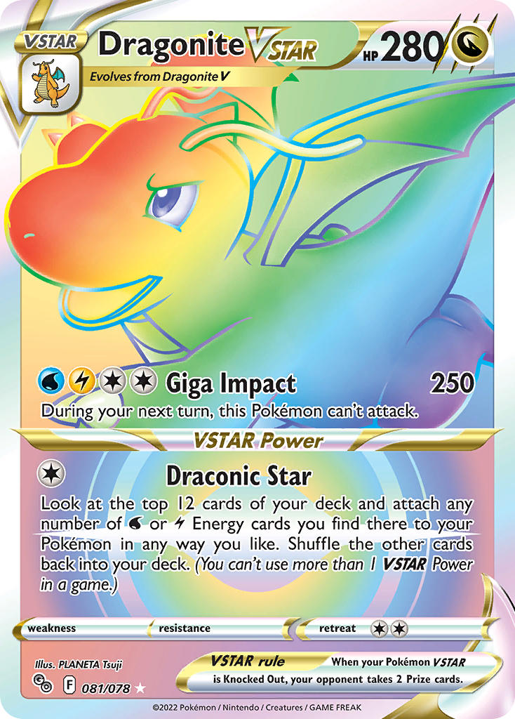 Dragonite VSTAR - Pokémon GO (Secret Rare) [PGO-081] English / Near Mint / Normal