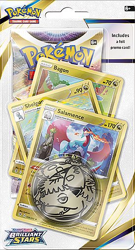 Pokémon TCG Sword Shield Brilliant Stars Premium Checklane Blister Kortspil