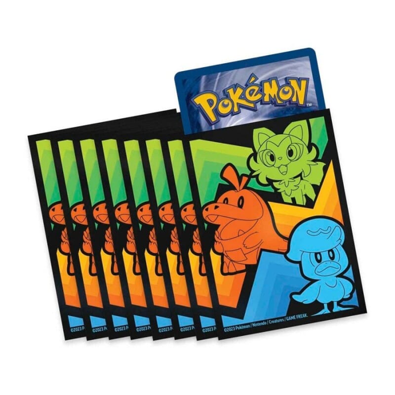 Pokémon TCG Paldea Evolved Meowscarada Fuecoco Quaxly Sleeves 65 stk. Tilbehør