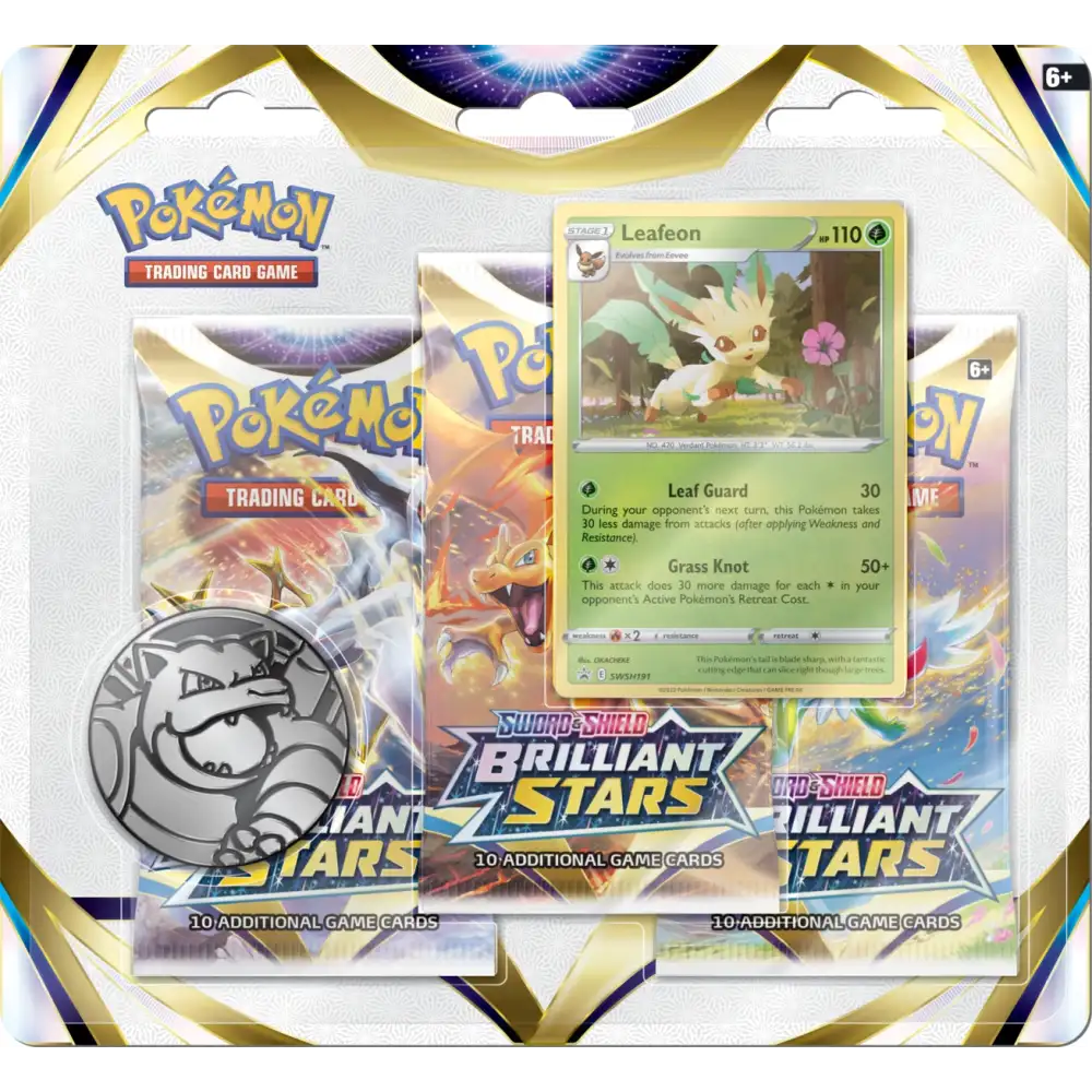 Pokémon TCG: Sword & Shield: Brilliant Stars 3-Pack Blister