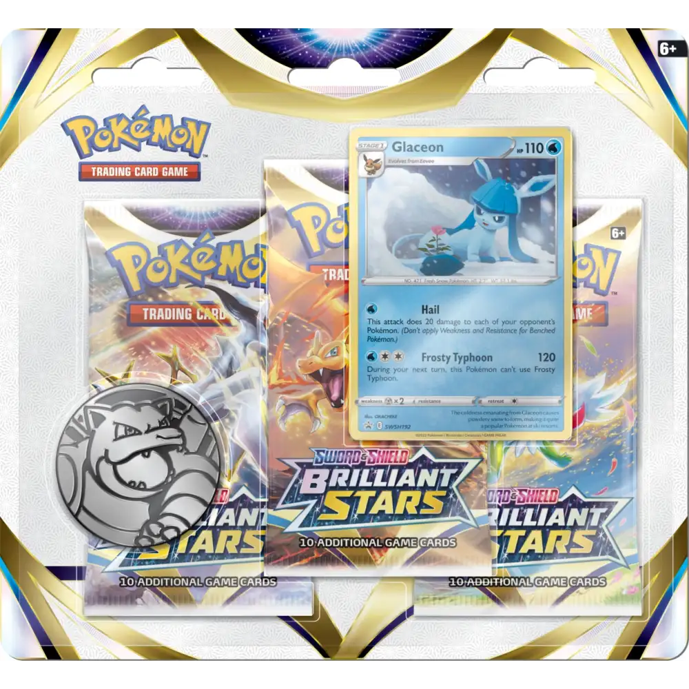 Pokémon TCG: Sword & Shield: Brilliant Stars 3-Pack Blister