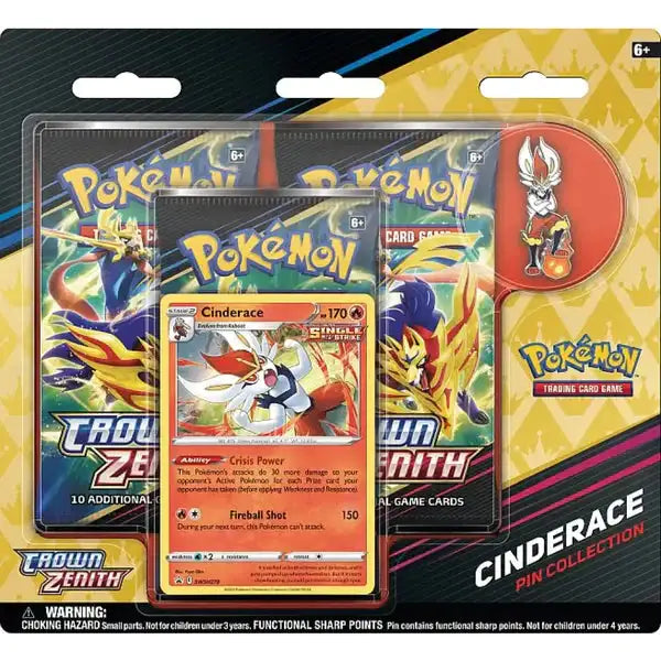 Pokémon TCG: Crown Zenith Cinderace Pin Collection Pokémon TCG Pokémon 