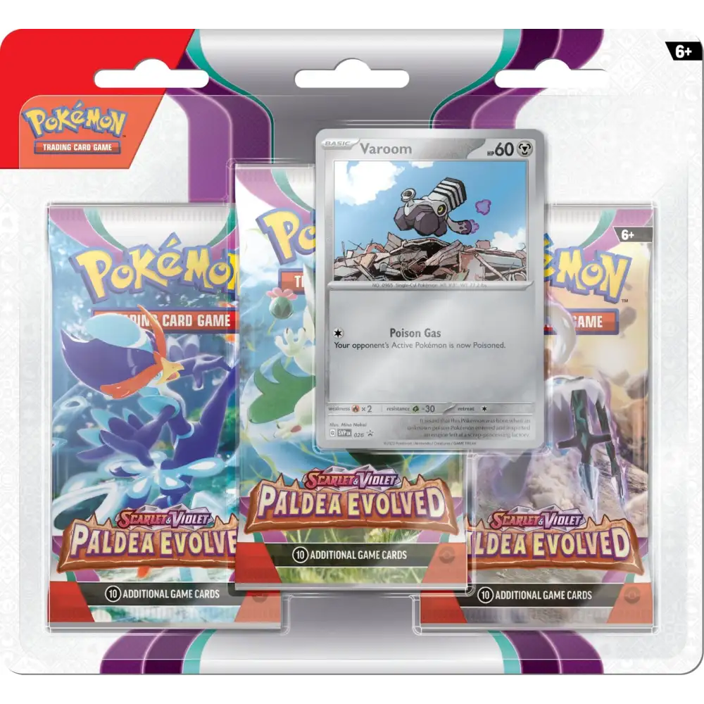 Pokémon TCG: Scarlet & Violet: Paldea Evolved 3-Pack Blister - Varoom