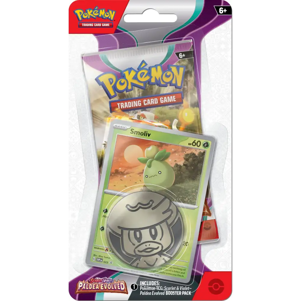 Pokémon TCG: Scarlet & Violet: Paldea Evolved Checklane Blister - Smoliv
