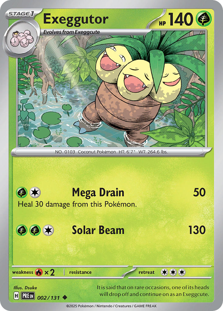 Exeggutor⁣ - Prismatic Evolutions⁣ (Uncommon)⁣ [002] English / Near Mint / Reverse-Holo Normal