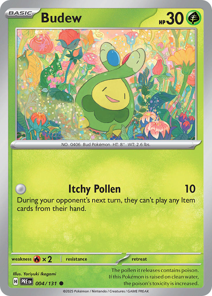 Budew⁣ - Prismatic Evolutions⁣ (Common)⁣ [004] English / Near Mint / Reverse-Holo Normal