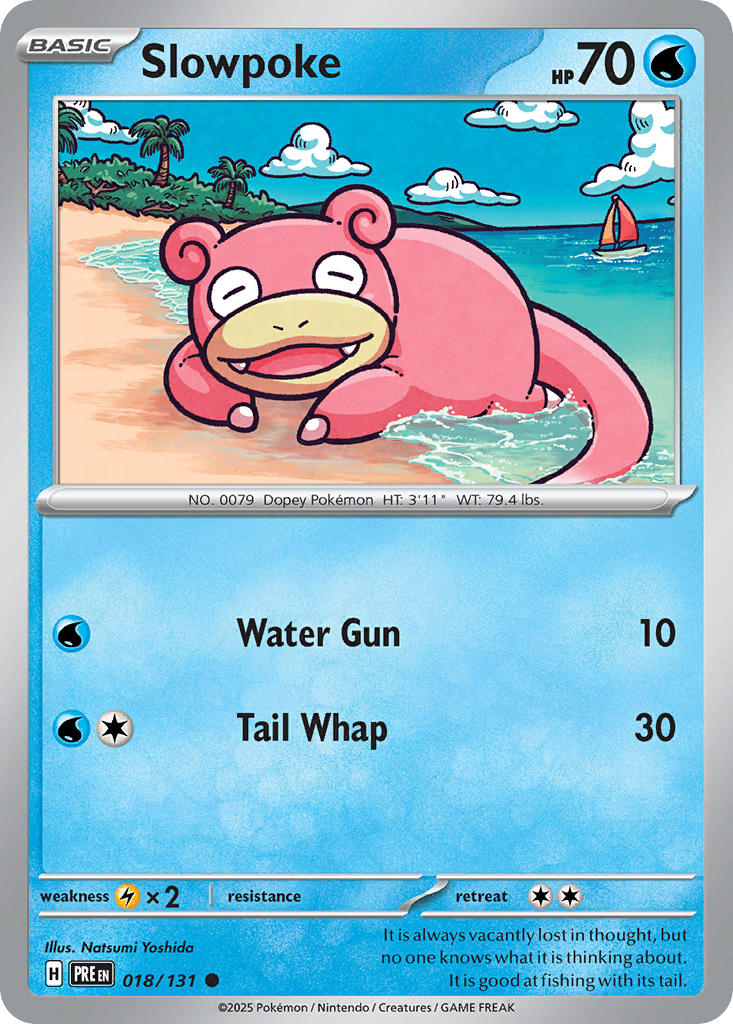 Slowpoke⁣ - Prismatic Evolutions⁣ (Common)⁣ [018] English / Near Mint / Reverse-Holo Normal