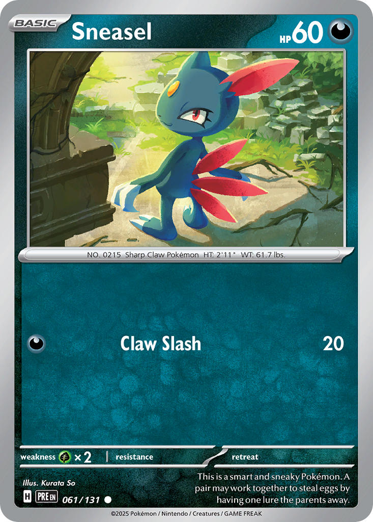 Sneasel⁣ - Prismatic Evolutions⁣ (Common)⁣ [061] – Matraws