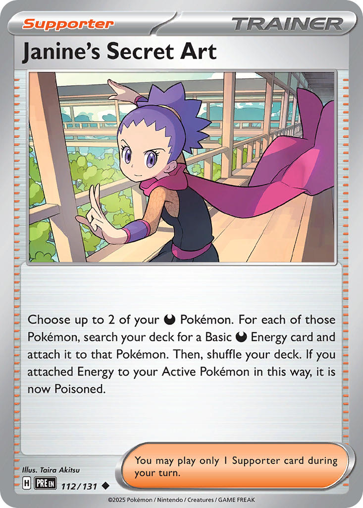 Janine's Secret Art - Prismatic Evolutions (Uncommon) [112] Kortspil