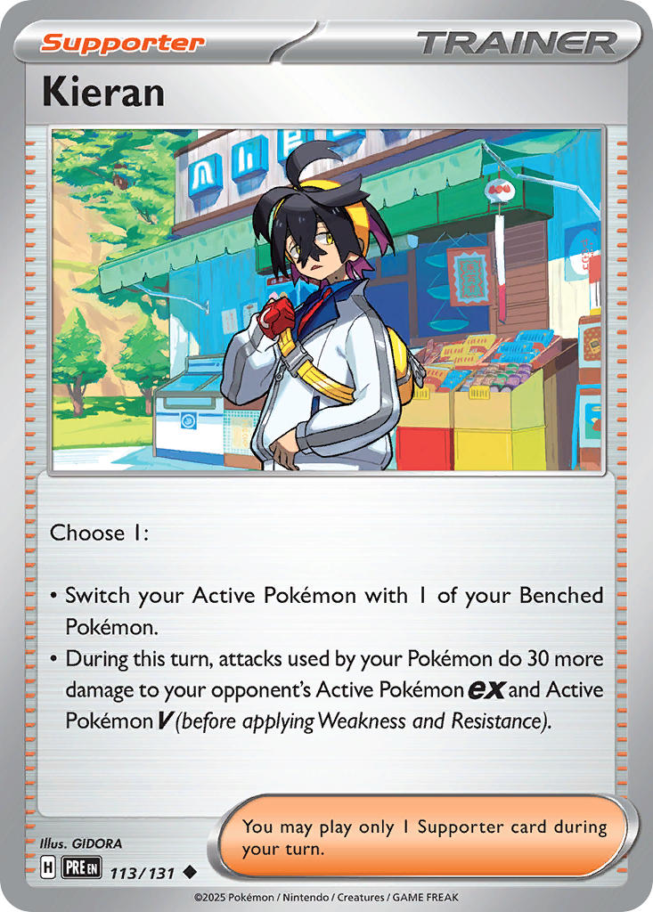 Kieran⁣ - Prismatic Evolutions⁣ (Uncommon)⁣ [113] English / Near Mint / Reverse-Holo Normal