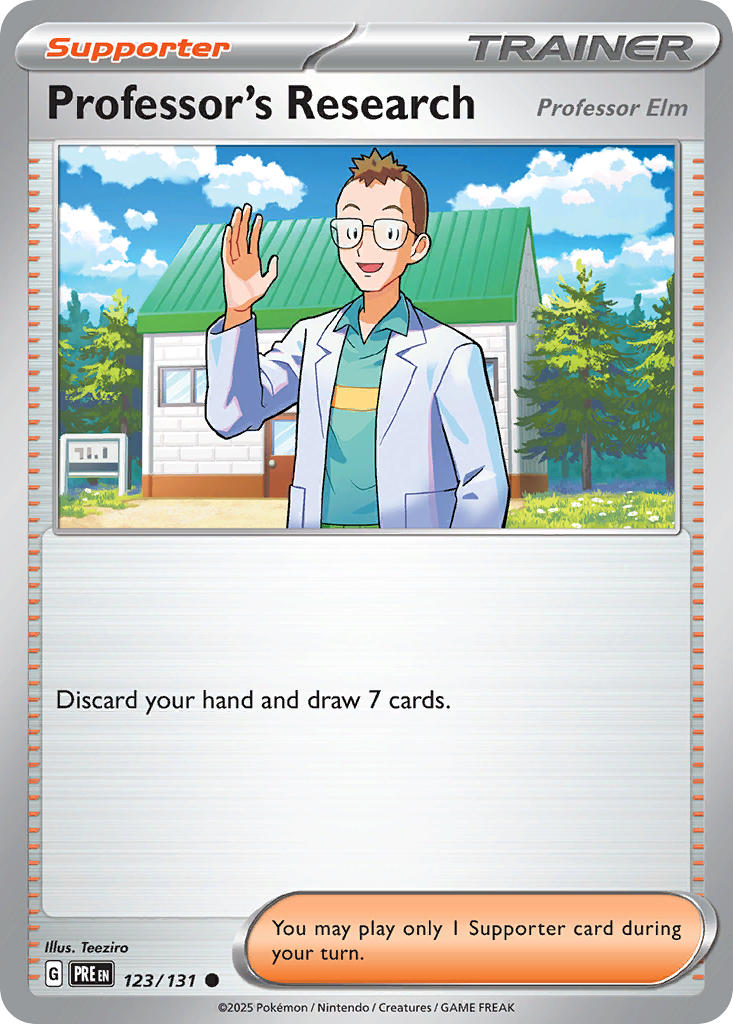 Professor's Research - Professor Elm - Prismatic Evolutions (Common) [123] Kortspil