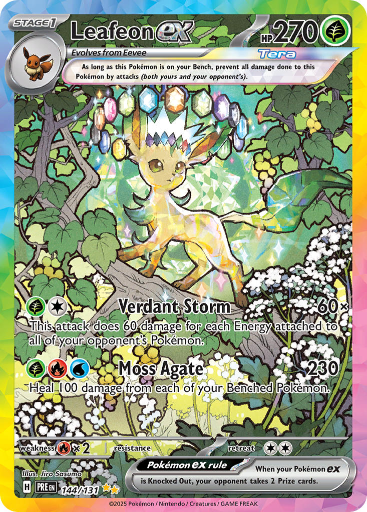 Leafeon ex⁣ - Prismatic Evolutions⁣ (Special Illustration Rare)⁣ [144] English / Near Mint / Normal