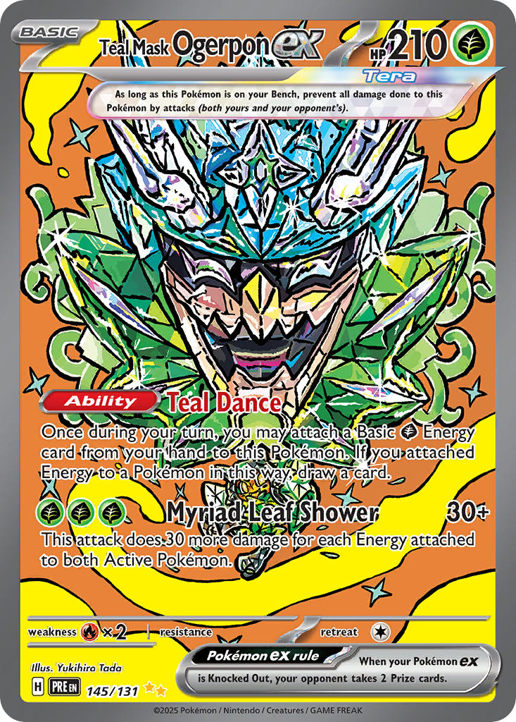 Teal Mask Ogerpon ex⁣ - Prismatic Evolutions⁣ (Special Illustration Rare)⁣ [145] English / Near Mint / Normal