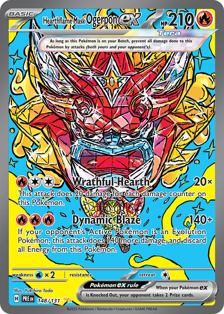 Hearthflame Mask Ogerpon ex⁣ - Prismatic Evolutions⁣ (Special Illustration Rare)⁣ [148] English / Near Mint / Normal