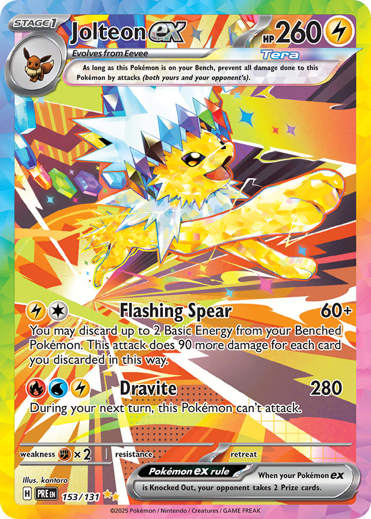 Jolteon ex⁣ - Prismatic Evolutions⁣ (Special Illustration Rare)⁣ [153] English / Near Mint / Normal