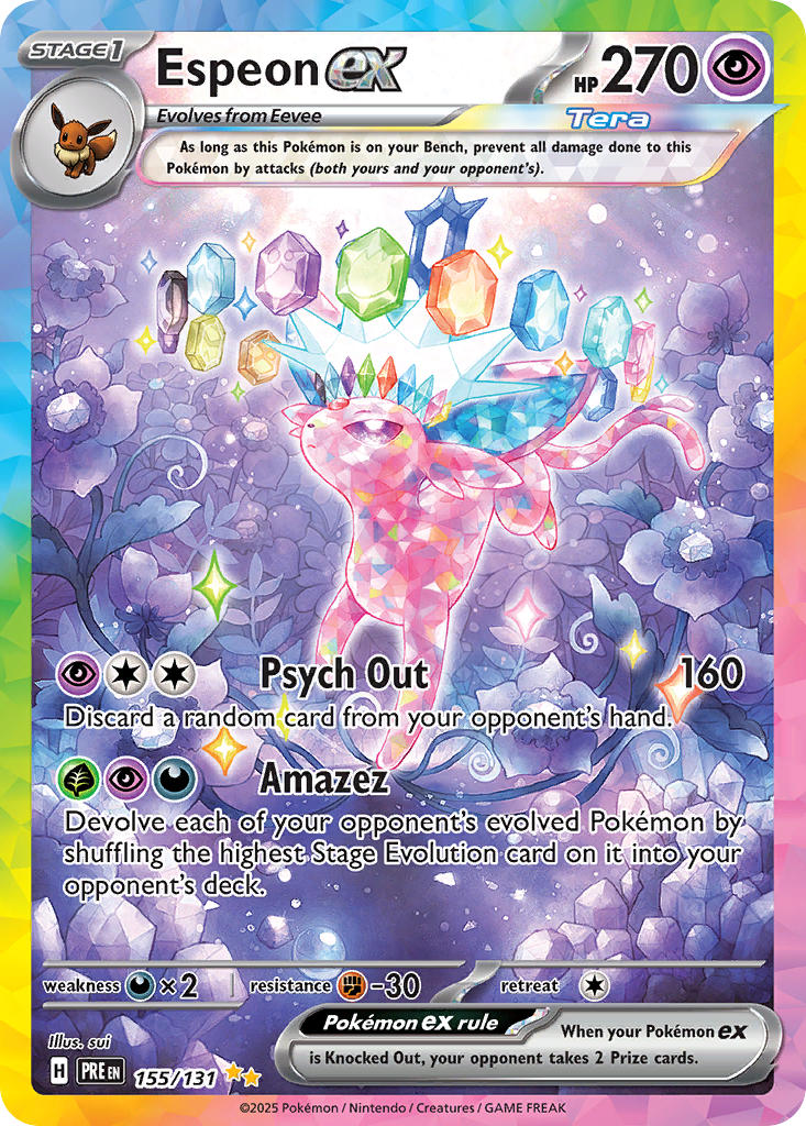 Espeon ex⁣ - Prismatic Evolutions⁣ (Special Illustration Rare)⁣ [155] English / Near Mint / Normal