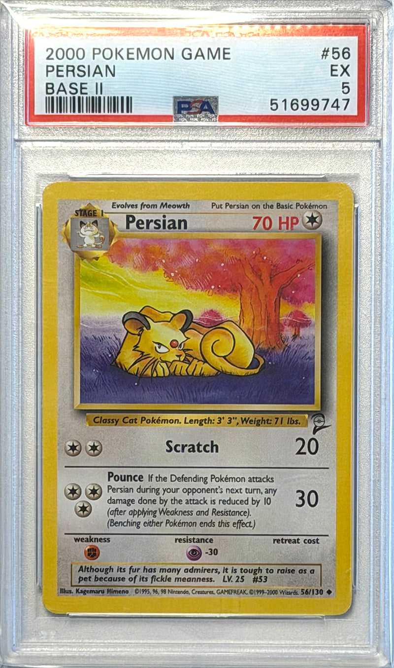 Persian #56 - Base Set 2 - Uncommon - PSA 5 - forside
