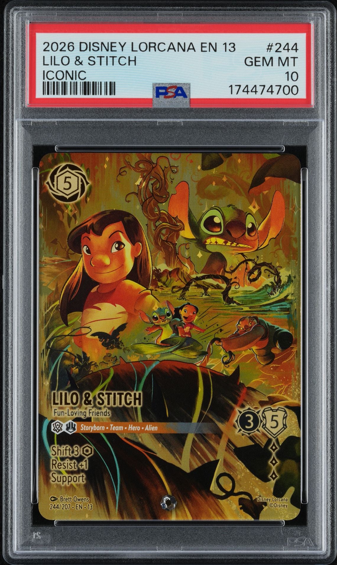 Lilo & Stitch #244 Iconic Attack of the Vine PSA 10 - forside
