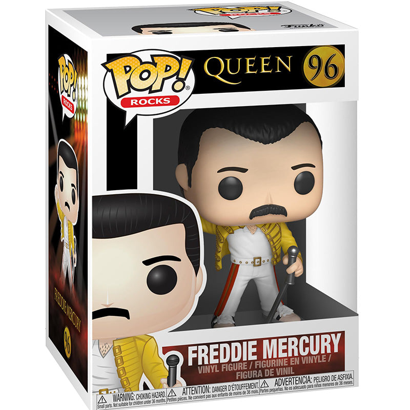 Funko POP! Rocks Queen Freddie Mercury Wembley 1986 #96 Figur