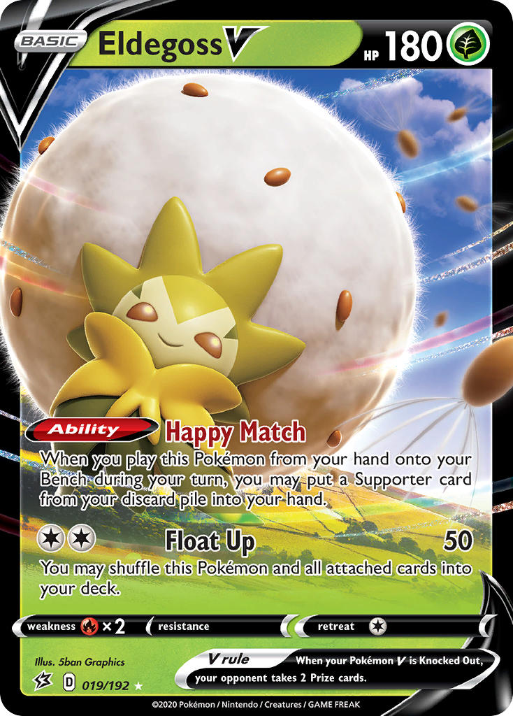 Eldegoss V - Rebel Clash (Ultra Rare) [19] Kortspil