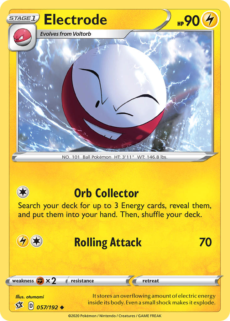 Electrode⁣ - Rebel Clash⁣ (Uncommon)⁣ [57] English / Near Mint / Reverse-Holo Normal
