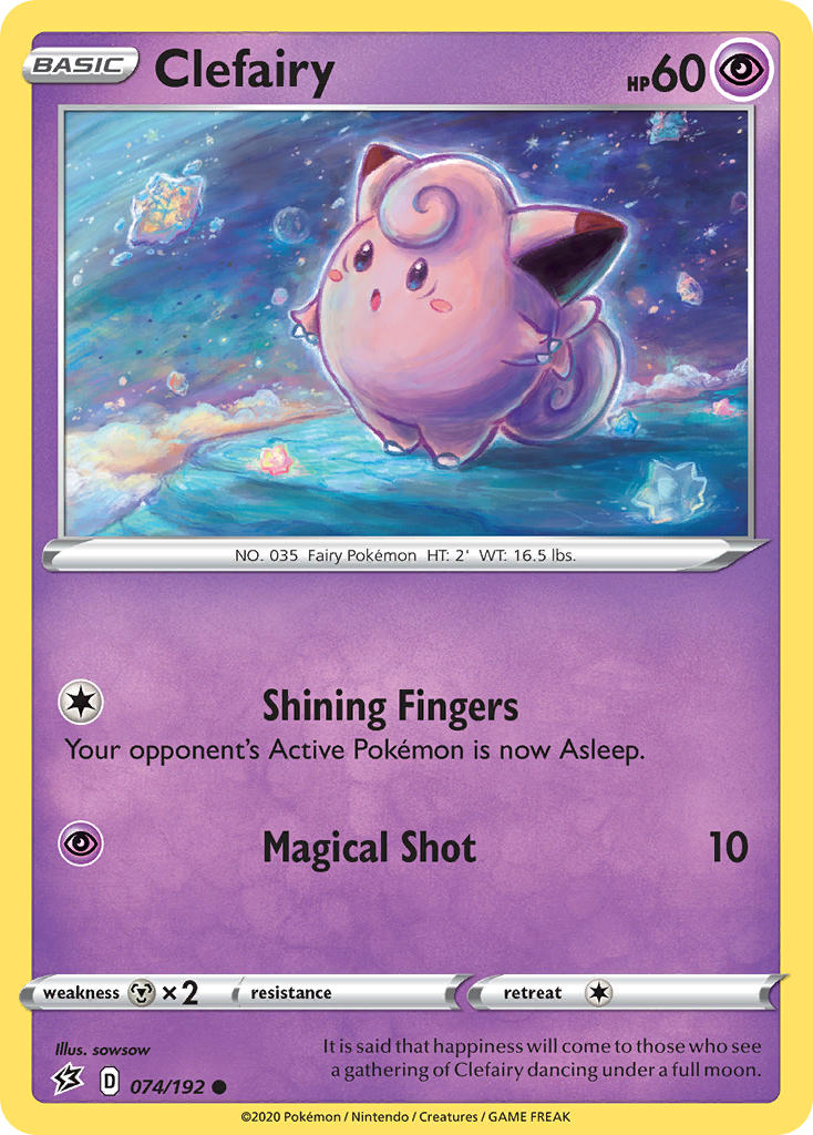 Clefairy⁣ - Rebel Clash⁣ (Common)⁣ [74] English / Near Mint / Reverse-Holo Normal