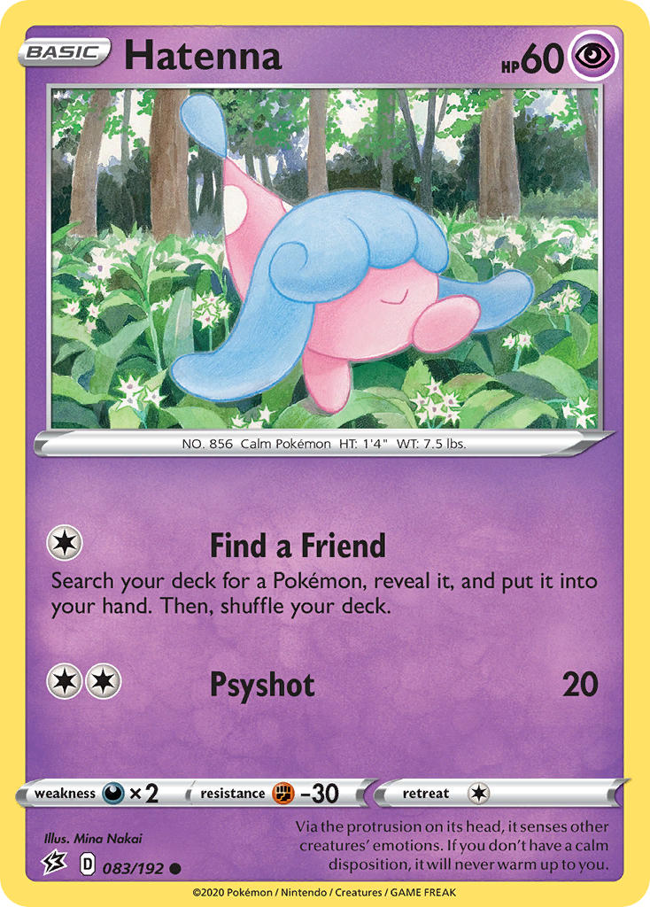Hatenna⁣ - Rebel Clash⁣ (Common)⁣ [83] English / Near Mint / Reverse-Holo Normal