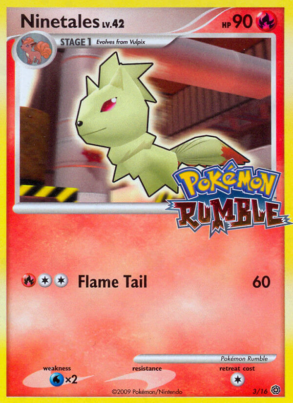 Ninetales Lv.42 - Pokémon Rumble (Fixed) [RM-3] English / Light Played / Normal