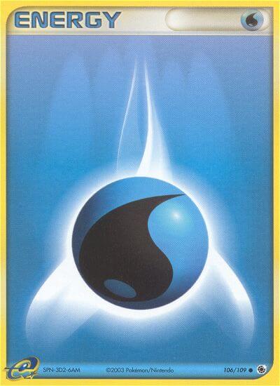 Water Energy⁣ - EX Ruby & Sapphire⁣ (Common)⁣ [106] English / Played / Reverse-Holo Normal