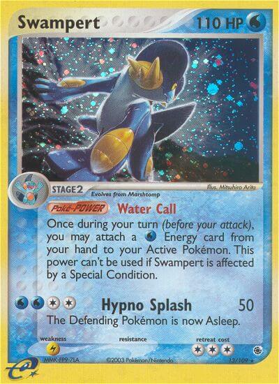 Swampert (Water Call)⁣ - EX Ruby & Sapphire⁣ (Holo Rare)⁣ [13] English / Light Played / Normal