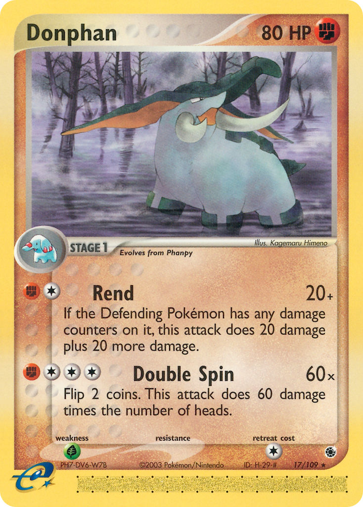 Donphan⁣ - EX Ruby & Sapphire⁣ (Rare)⁣ [17] English / Good / Reverse-Holo Normal